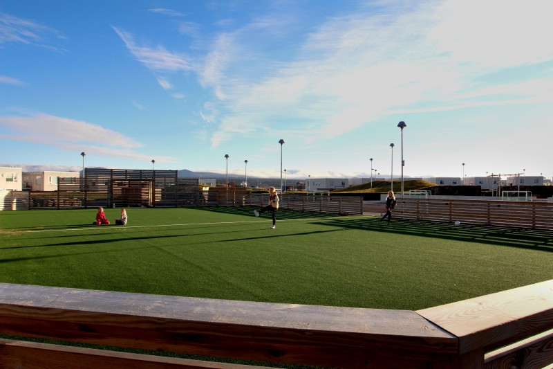 Æfingar á sparkvellinum