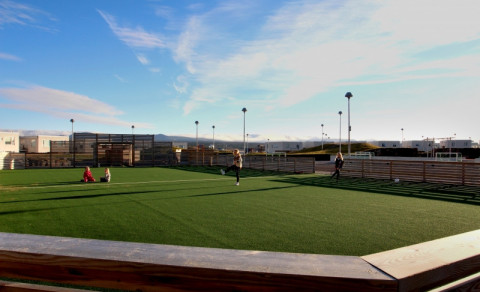 Æfingar á sparkvellinum